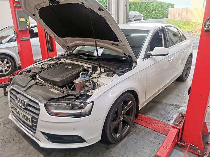 Audi repair at M.O. Auto Repairs workshop